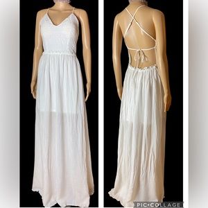 LTX Sportswear flowy white maxi dress Size medium
